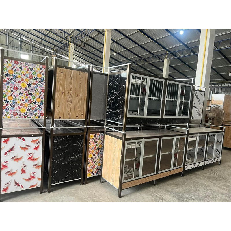 ตู้ครัวกระเบื้อง4บาน💥สินค้าจากโรงงานผู้ผลิต ราคาถูก แข็งแรงรับน้ำหนักได้ดี ปูท้อปด้วยกระเบื้อง 🎉
