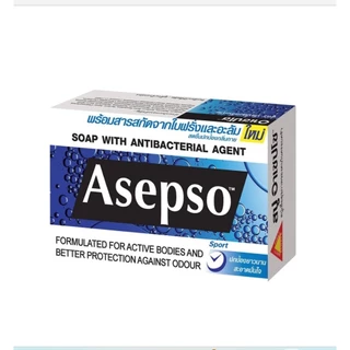 1 ก้อน Asepso Soap อาเซปโซ สบู่ก้อน ก้อนเดี่ยว ช่วยชำระล้างแบคทีเรียและเชื้อโรค 70/80g.