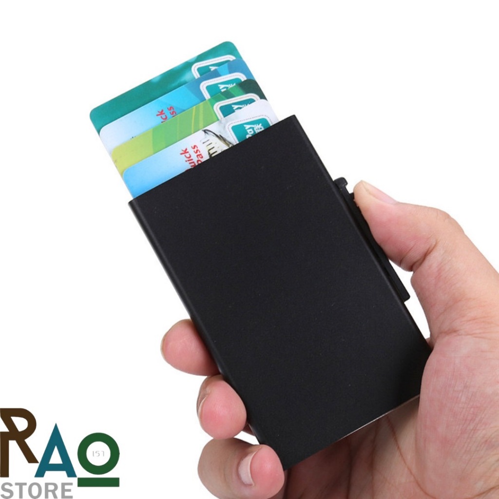 RAO Store พร้อมส่ง กระเป๋าใส่บัตรเครดิตรุ่นslimรุ่นที่2 กล่องเก็บบัตรได้5-6ใบ เป๋าใส่บัตร กระเป๋าสตางค์ผู้ชาย