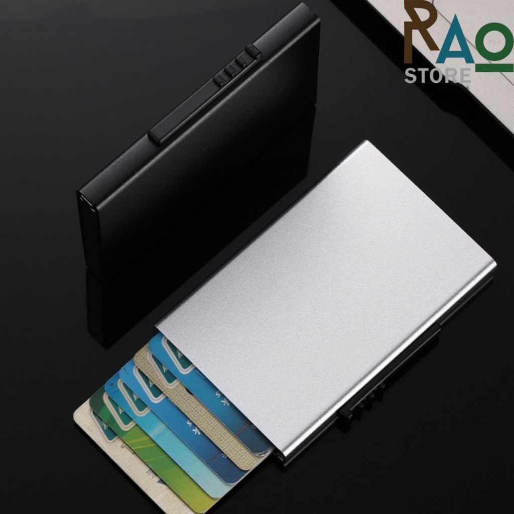 RAO Store พร้อมส่ง กระเป๋าใส่บัตรเครดิตรุ่นslimรุ่นที่2 กล่องเก็บบัตรได้5-6ใบ เป๋าใส่บัตร กระเป๋าสตางค์ผู้ชาย