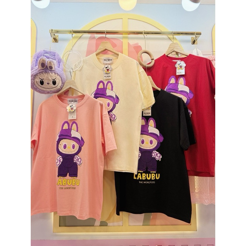 เสื้อยืดOversize(FLOWER)มันม่วง