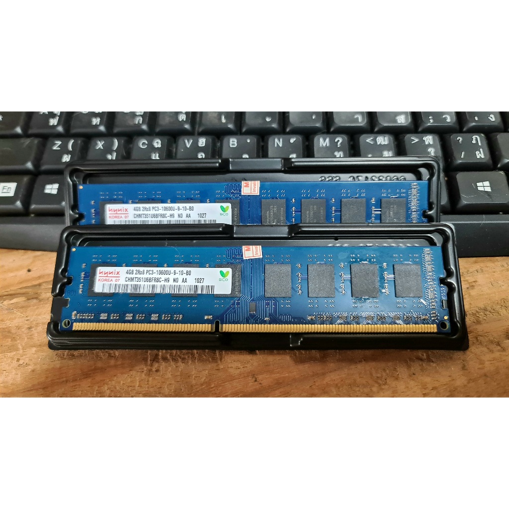 พร้อมส่ง แรม พีซี RAM 8GB 4x2 2Rx4 DDR3-1333MHz PC3-10600U-9-10-B0 hynix  (มือสอง)