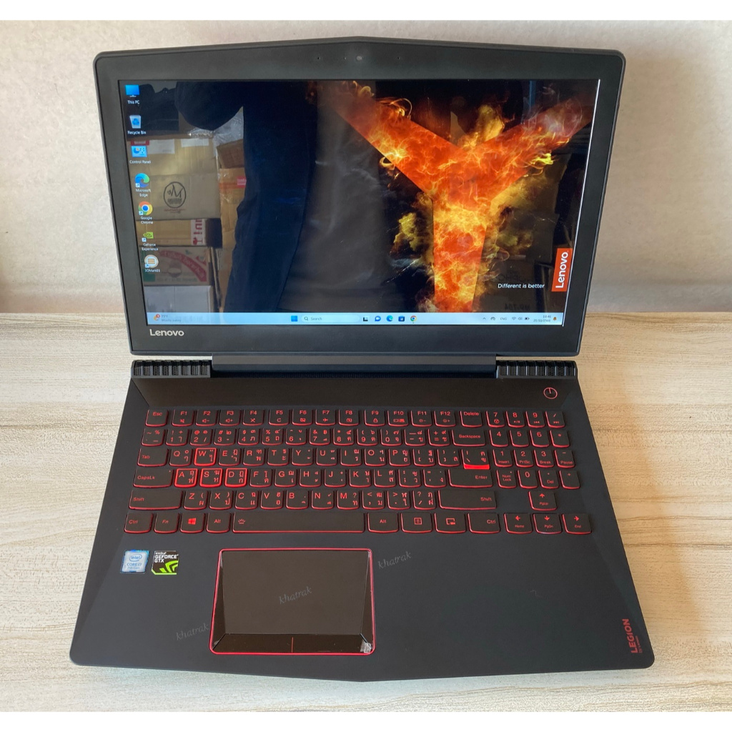 notebook โน๊ตบุ๊คมือสอง แรม12 สเปคเทพ i7-7700hq GTX1050 Lenovo Y520 แรงสะใจสายเกมส์ Fivem ลื่น ตัดต่