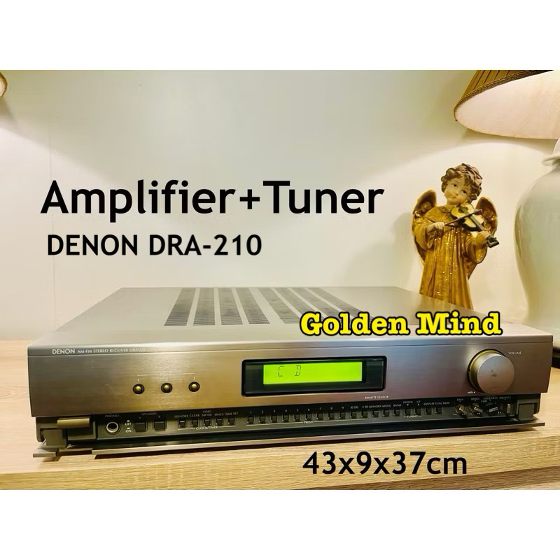 A-01-100424 DENON DRA-210 เครื่องขยายเสียงมือสองจากประเทศญี่ปุ่น 50+50W 8 ohms ไม่มีรีโมท ไม่มีหม้อแ