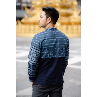 เสื้อผ้าฝ้ายฟอกนุ่มและหม้อฮ้อมกัดลายกระดุมจีนทำมือ No.36