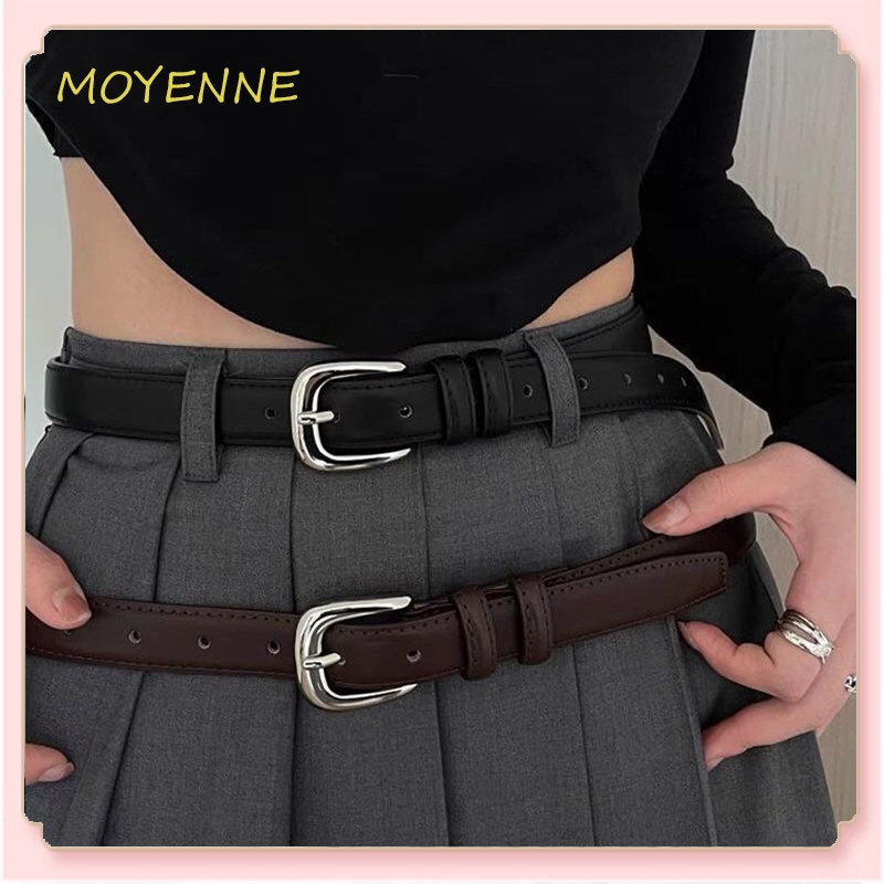 [จัดส่งจากกรุงเทพฯ] เข็มขัดผู้หญิง หนังจำลอง เรียบง่าย ทันสมัย ​​ใช้งานได้หลากหลาย ไฮเอนด์ นักเรียนนักศึกษา