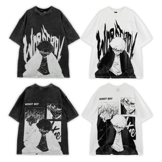 URTHE - เสื้อยืด เเขนสั้น Oversize รุ่น WORST BOY