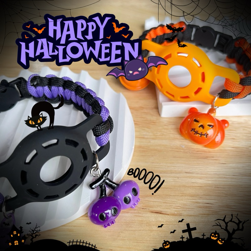 ปลอกคอแมว สุนัข Happy halloween