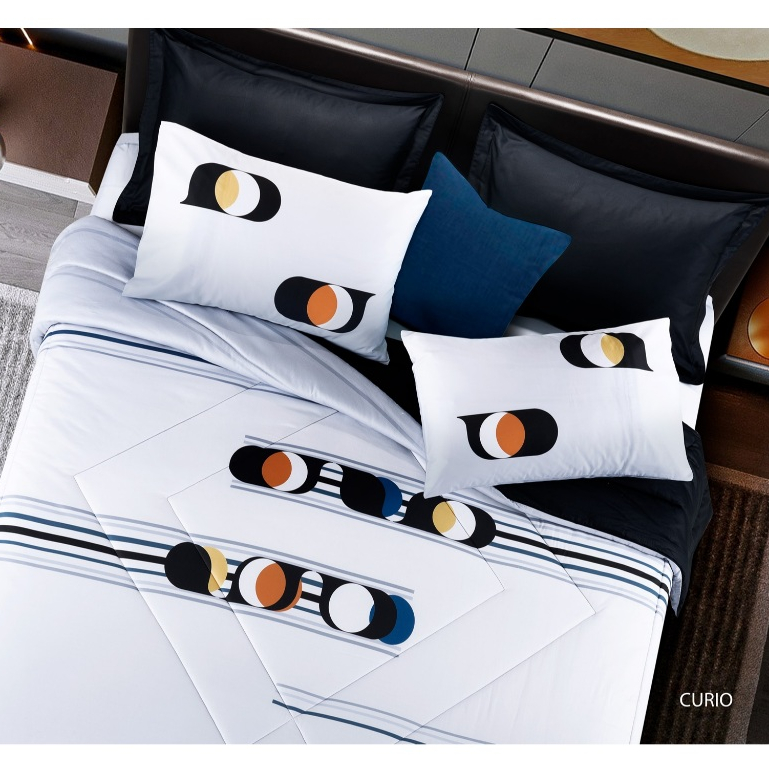 SANTAS ชุดเครื่องนอน ดีไซน์ CURIO 6 ชิ้น ทอ 350 เส้นด้าย COTTON USA เส้นใยฝ้ายบริสุทธิ์ 100%