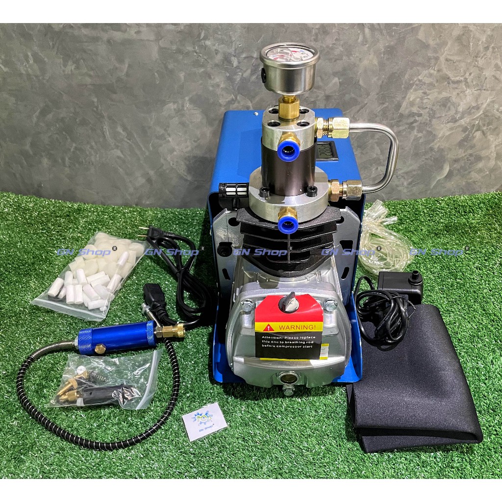 ปั้มลมไฟฟ้า แรงดันสูง ดำน้ำ Co2  4500 psi มี 4 แบบ🚀แถมกรอง🚀 แถมชุดซ่อม🚀  เทส ก่อนส่ง💯มีประกัน💯