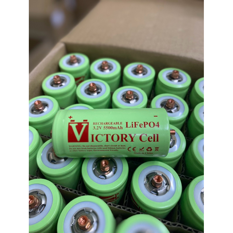 (ปลีก)LiFePO4 32650 Victory หัวน็อต IR 5.9-6.3 แถมน็อตทุกก้อน