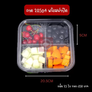 พร้อมส่ง (แพ็ค 10ใบ) ถาดวงแหวน ถาดสี่เหลี่ยม แบ่งช่อง ถาดใส่ผลไม้