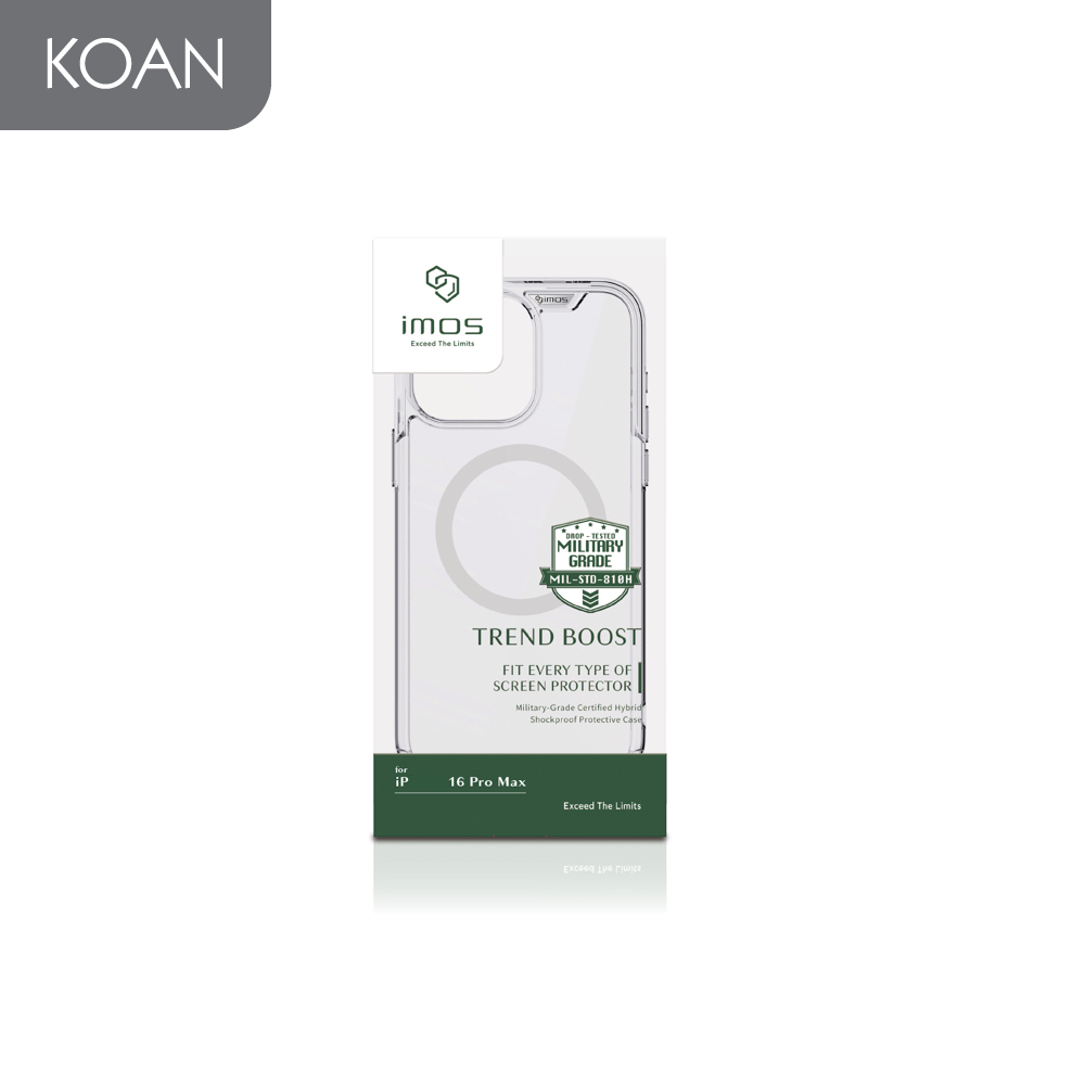 เคสมือถือ IMOS M@gS@fe Case for iP 16 Pro Max - Clear