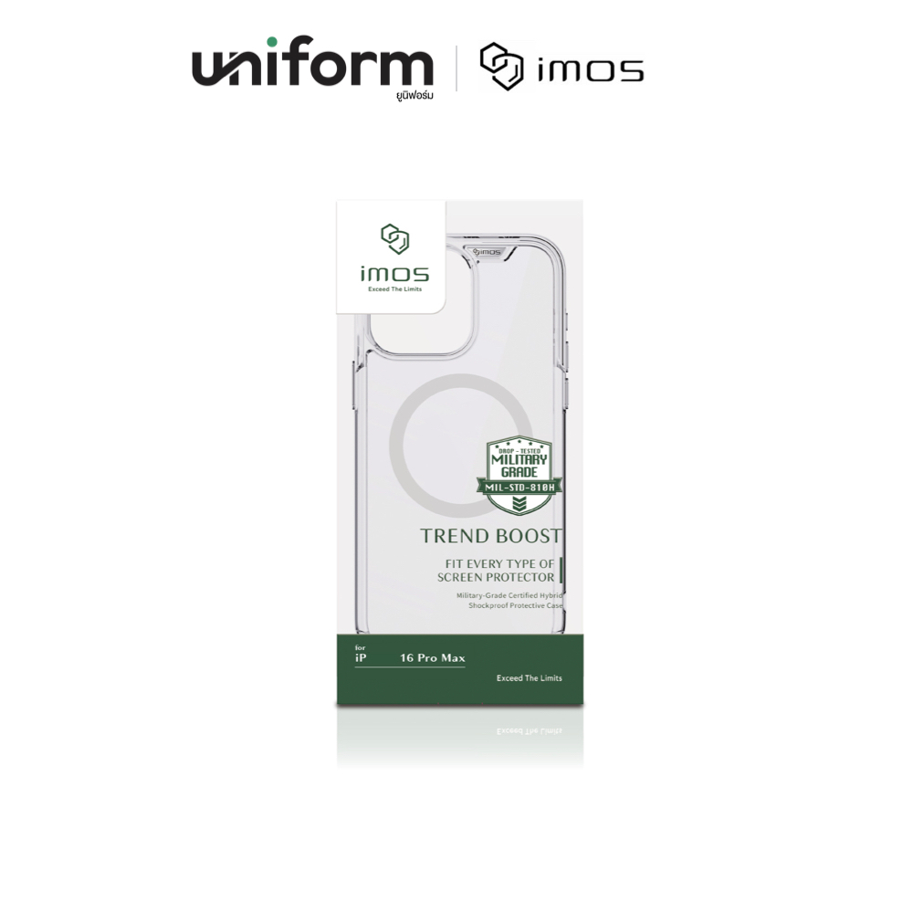 เคสมือถือ IMOS M@gS@fe Case for iP 16 Pro Max - Clear
