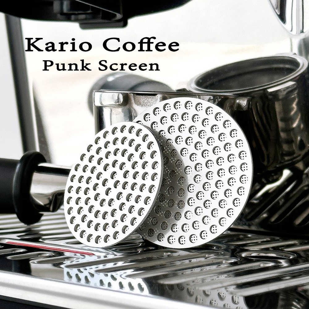 สินค้าพร้อมส่ง✔304 สแตนเลส 2 ชั้นกาแฟReusableหน้าจอตาข่ายกรองสําหรับ Espresso 51/58 มม.Portafilters punk screen