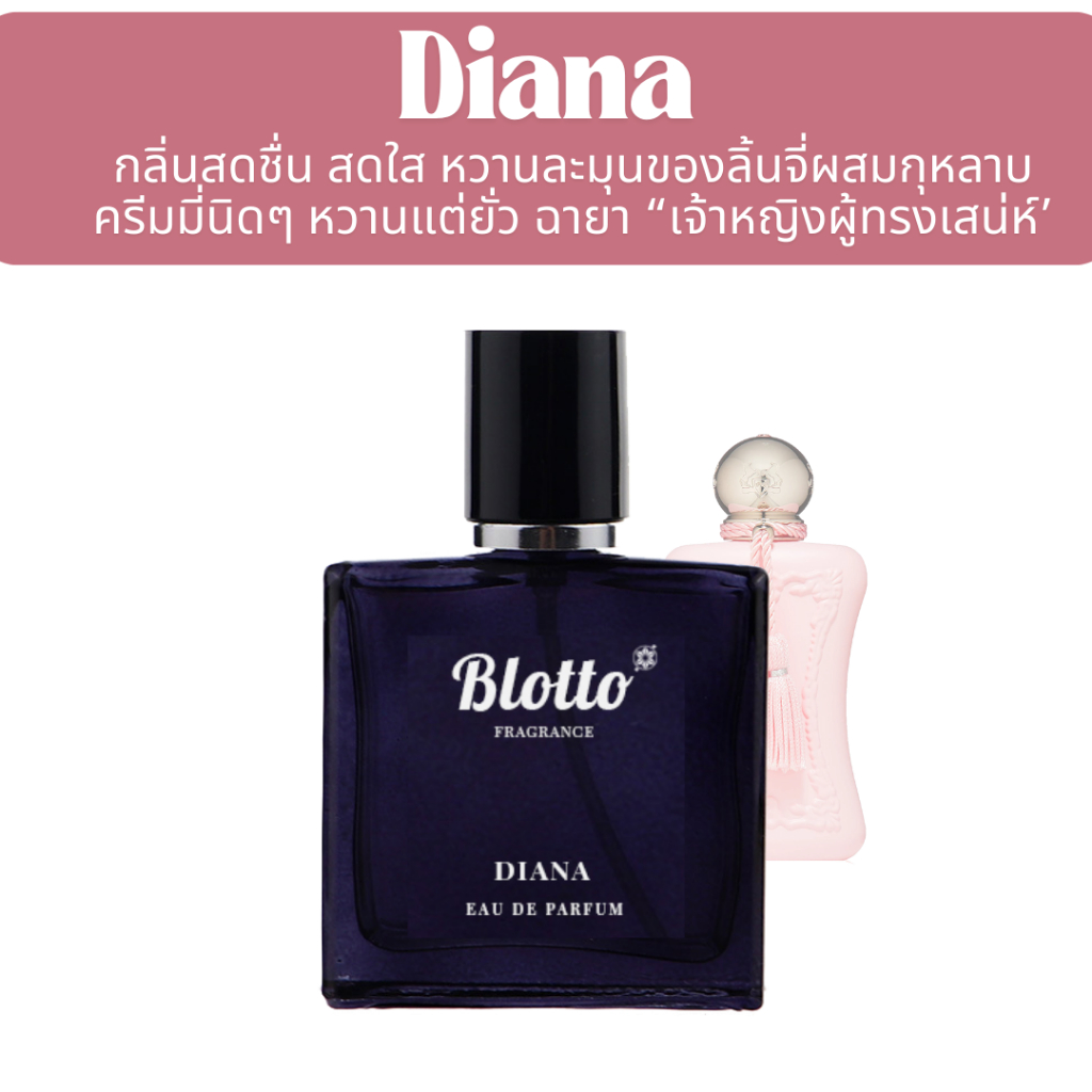 น้ำหอมผู้หญิง Blotto Fragrance EDP หอมติดทนนาน กลิ่น Diana (Delina EDP)