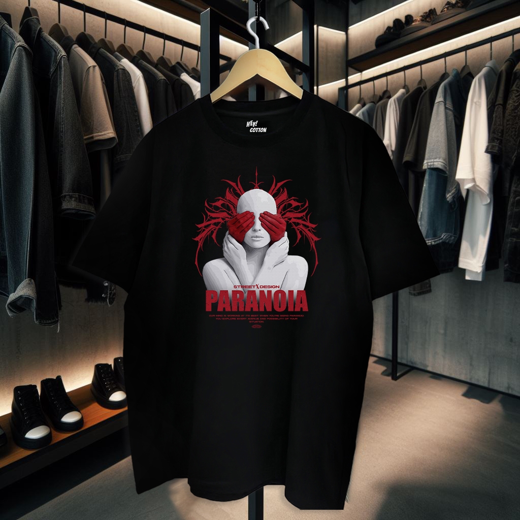 (พร้อมส่ง) เสื้อยืด  PARANOIA  ผ้าCotton 100% [H170]