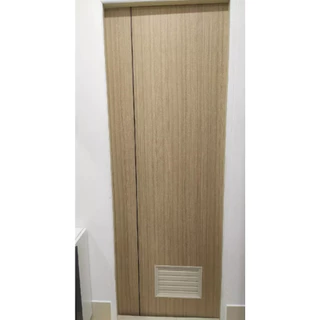 ส่งฟรี ประตูห้องน้ำ Polywood ประตู PVC รุ่น PM-2 โพลีวูด ประตูภายในบ้าน ประตูบานเกล็ด ประตู 70*180 , 70*200