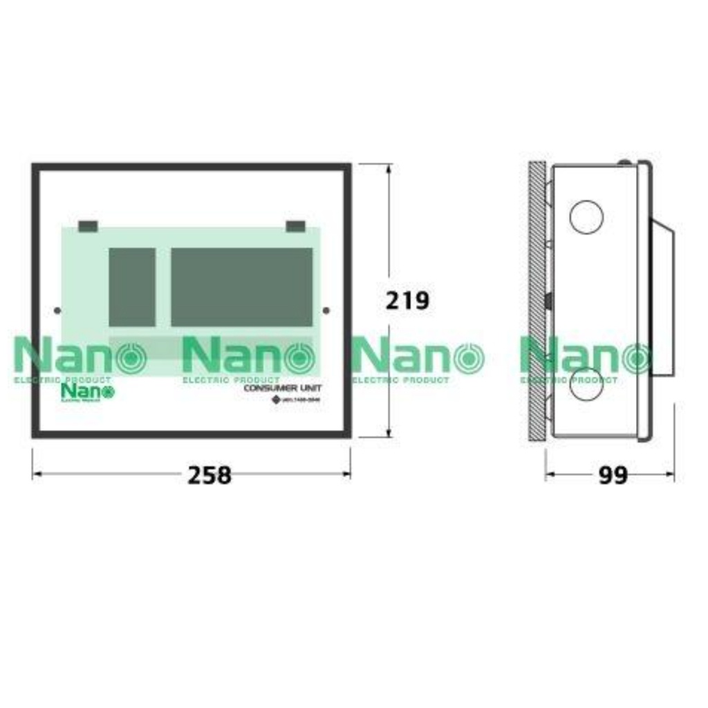 ตู้คอนซูมเมอร์ยูนิต NANO 6 ช่อง(ปลั๊กออน) เมนธรรมดา และ เมนกันดูด MCB 32A 40A 50A 63A+ลูกย่อย6ลูก (1 ชิ้น / 10 ชิ้นต่อกล ราคา ถูกที่สุด ดีลบีเคเค แกลเลอรีภาพที่ 3