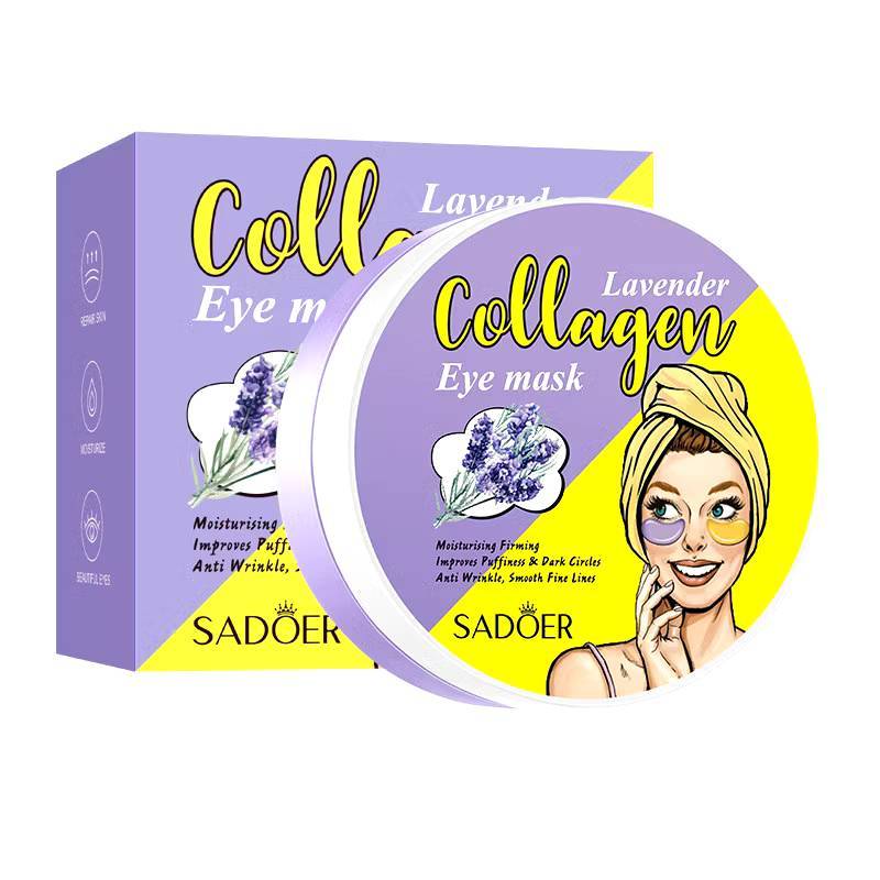 Sadoer Collagen Lavender Eye Mask Moisturizing Firming มาส์กใต้ตา ช่วยเพิ่มความชุ่มชื้นให้กับผิวหน้าและผิวคล้ำลดริ้วรอย