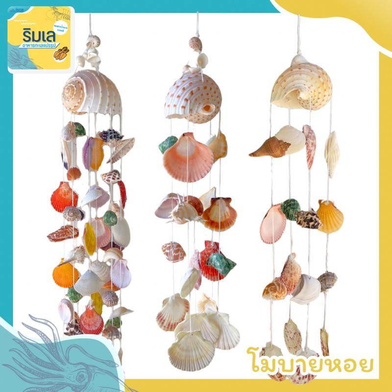 🐚  โมบายเปลือกหอย สีธรรมชาติ งานประณีต 🏝️ สำหรับแขวนสวยงาม ของฝากจากบ้านเพระยอง