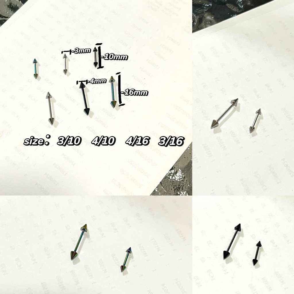 1pcsเล็บคิ้-ตะปูปาก-กระดุมหู-สแตนเลส-สไตล์เสา
