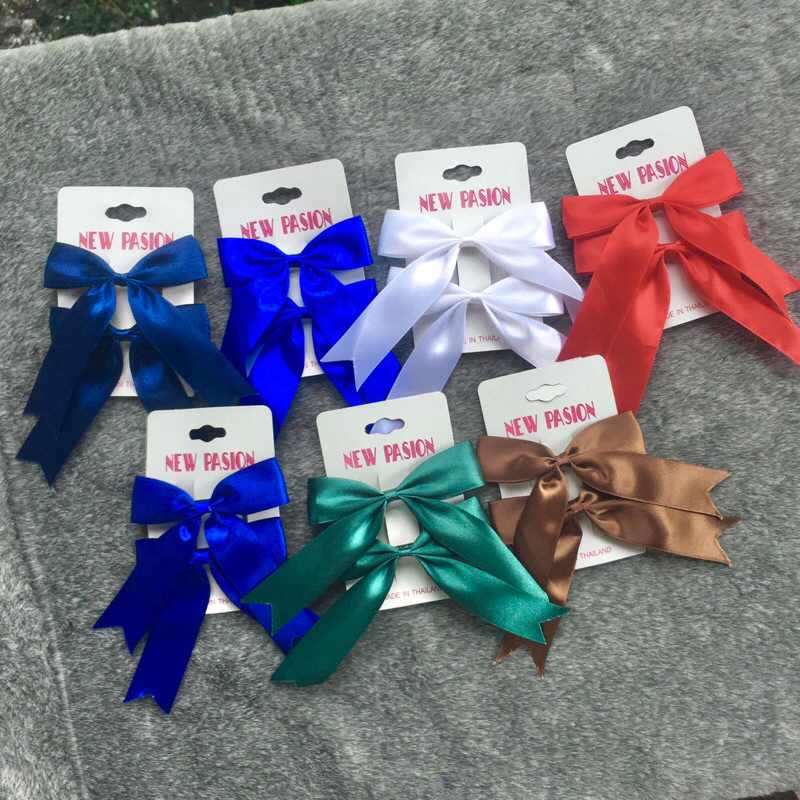 🎀 (ราคา/คู่)กิ๊บโบว์สำเร็จรูป *กิ๊บสปริง* (11cm.)โบว์เด็กนักเรียน ติดผมตกแต่งผม