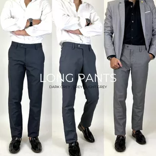 LONG PANTS กางเกงสแล็คผู้ชายขายาวทรงกระบอก ผ้าไม่ยืด