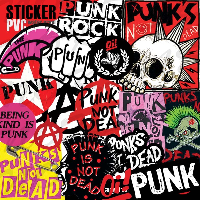 สติ๊กเกอร์ Punk logo สติ๊กเกอร์PVCเคลือบด้านกันน้ำอย่างดี💯