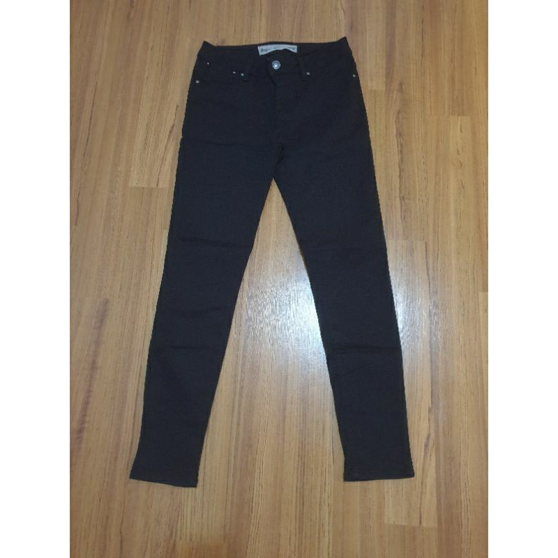 กางเกงยีนส์ super skinny  size uk10 สีดำ ทรงสกินนี่ เอวต่ำ เนื้อผ้ายืดหยุ่น มีกระเป๋า_เอว 28 สะโพก 3