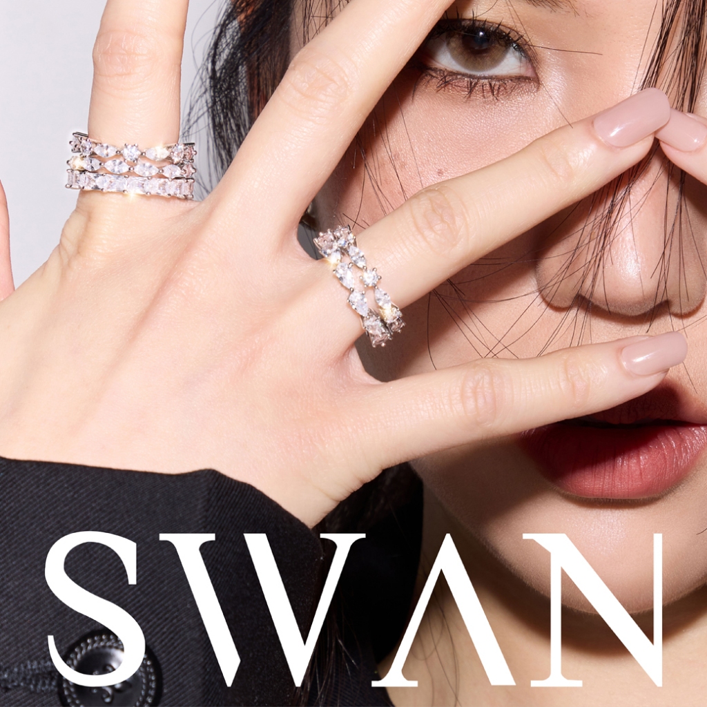 SWAN خاتم فضة Eternity MQ Dot بزركون — صورة 2