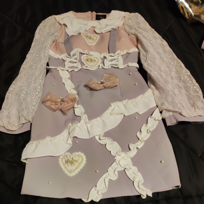 eight studio brand ชุดเดรสบาบี้ป้าย8สตูดิโอ ป้ายติดไซค์M (อก34เอว28สะโพก38)