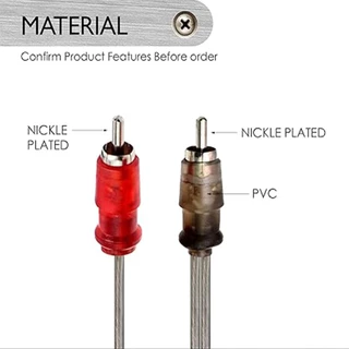 ขายดี! สายสัญญาณ RCA นำสัญญาณได้อย่างมีประสิทธิภาพ สายถัก เกรดพรีเมี่ยม เครื่องเสียงรถยนต์ AUDIO CABLE RCA MALE