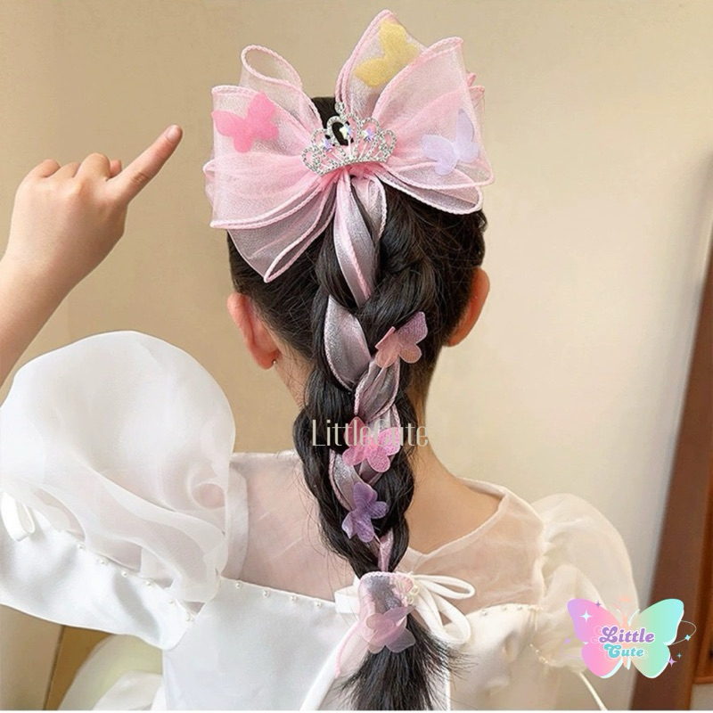 สินค้าพร้อมส่ง 1-2 โบว์ผีเสื้อติดสีสดใส แบบกิ๊บ