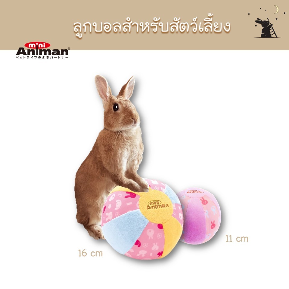 ลูกบอลสำหรับสัตว์เลี้ยง ยี่ห้อ Mini Animan