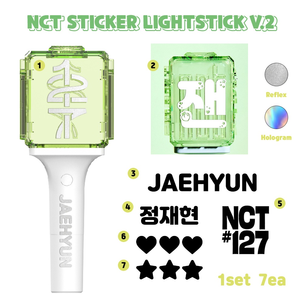 สติ๊กเกอร์ติดแท่งไฟ NCT 127 Ver.2 [STICKER LIGHTSTICK NCT 127 Ver.2]