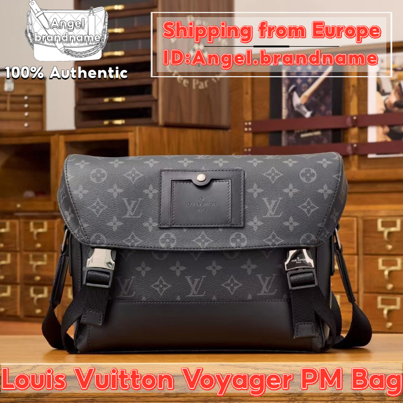 Shopee ถูกที่สุด💯ถุงของแท้👜Louis Vuitton Voyager PM Messenger Bag กระเป๋าสะพายคลาสสิก ขายร้อนทั่วโลก