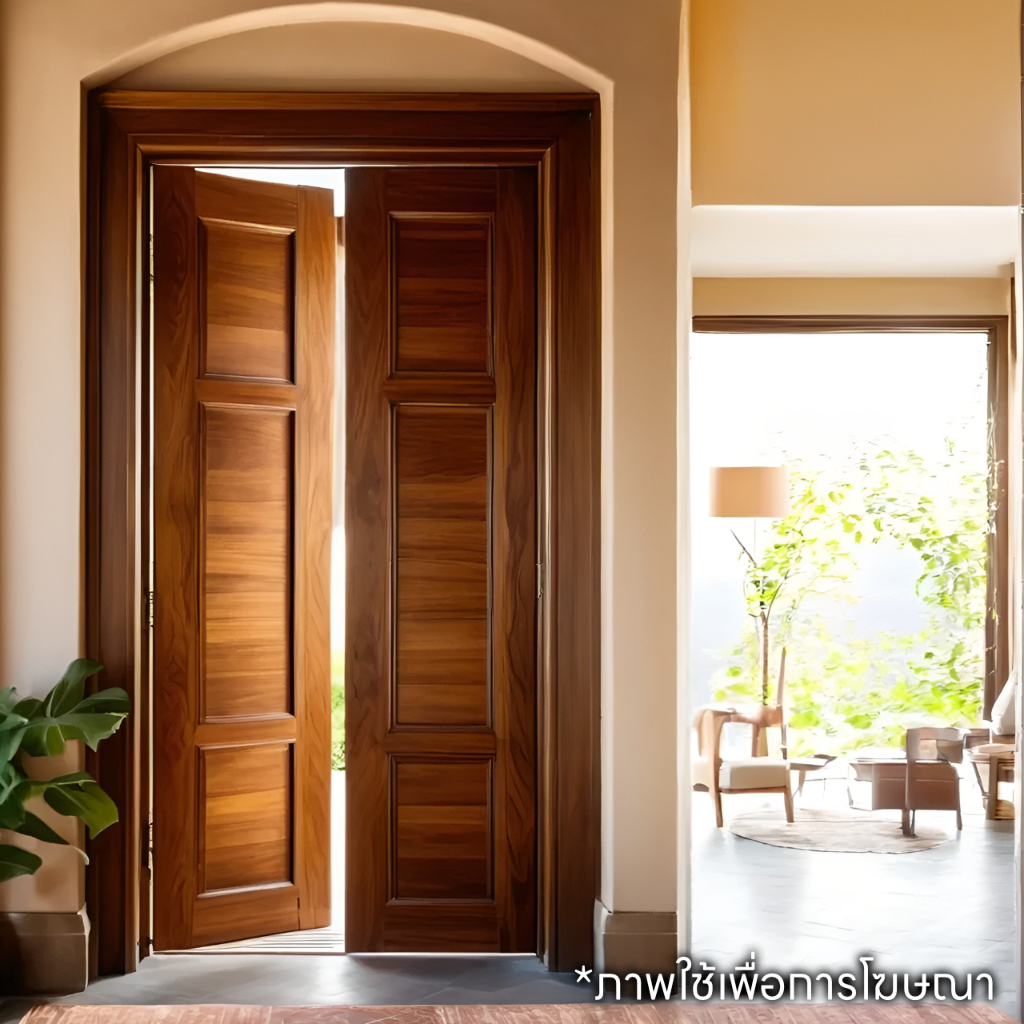 JP Wood ประตูเฟี้ยมไม้เสียดช่อ ลาย 3 ฟักโมเดิร์นขนาด 50 x 200 cm. 1บาน(รหัสD-68WH)
