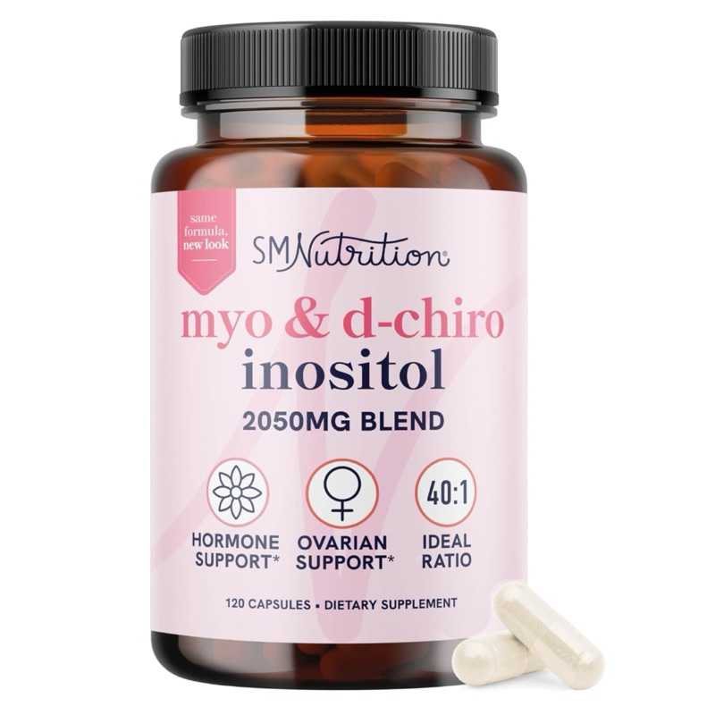 [ SMNutrition ]❇️  MYO & D-CHIRO INOSITOL 2050 MG ( บำรุงรอบเดือน & สุขภาพรังไข่ ) ( 120 - 240 แคปซูล💊 )