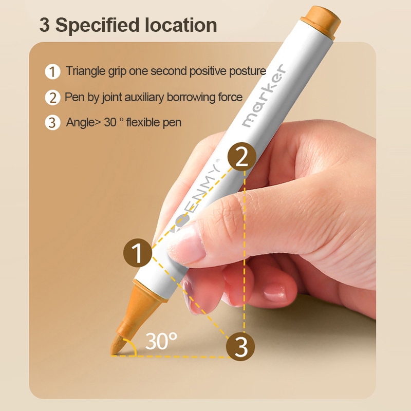 ปากกาอะคริลิค ปากกามาร์คเกอร์ กันน้ำ 12สี/24สี/36สี สามารถเขียนบนแก้ว พลาสติก ผ้า กระจก - รูปที่ 6