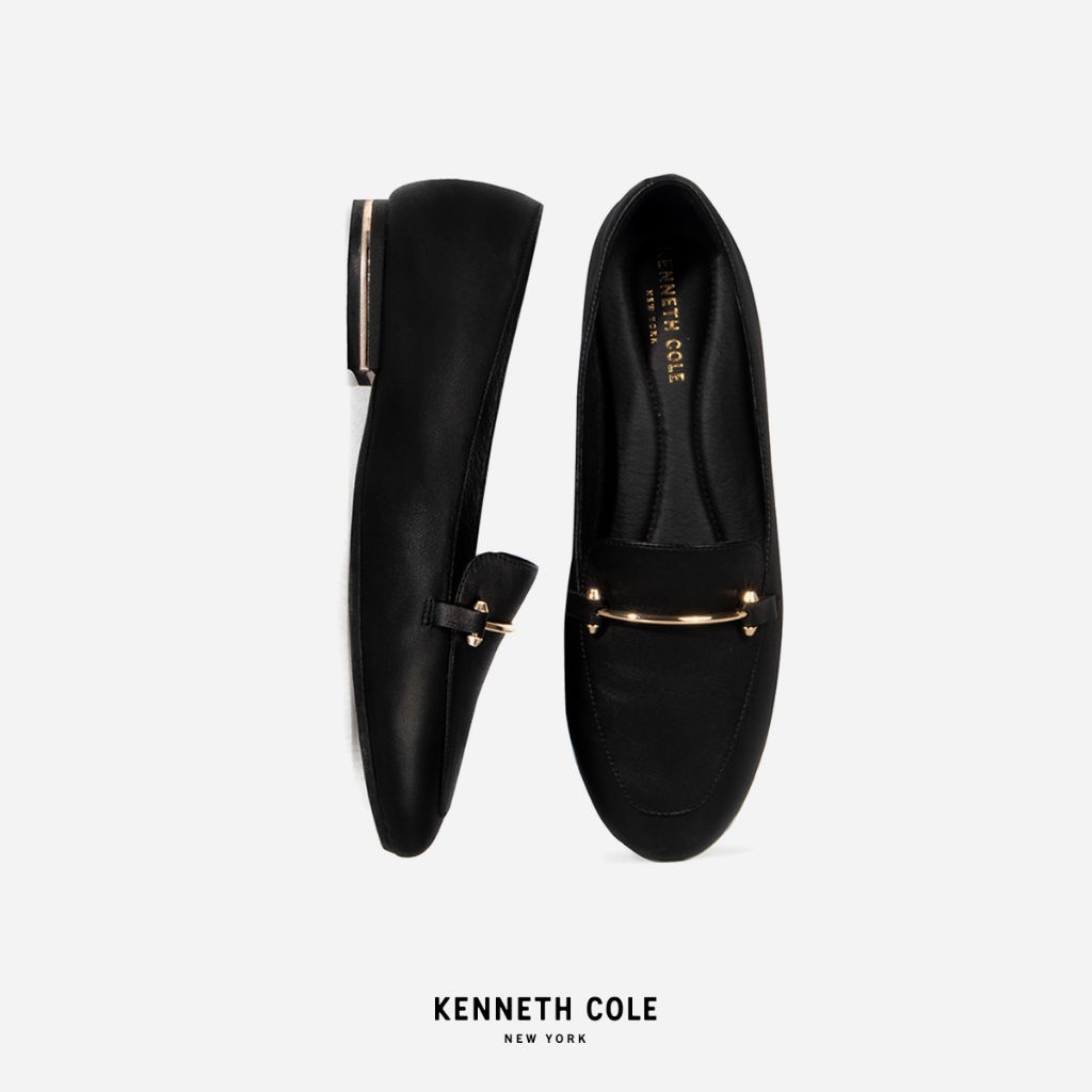 KENNETH COLE รองเท้าส้นแบนผู้หญิงรุ่น ABIGAIL LOAFER BLACK สีดำ ( FLT - KF44084LE-001 )