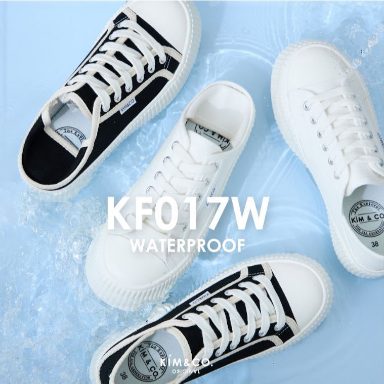 KIM&CO. Season(KF017W) รองเท้าผ้าใบกันน้ำแฟชั่นผู้หญิง เหยียบสนได้ ไม่เสียทรง พื้นนุ่มสบาย ไม่เมื่อย เพิ่มสูงอีก 5 ซม.