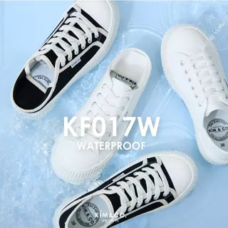 KIM&CO. Season(KF017W) รองเท้าผ้าใบกันน้ำแฟชั่นผู้หญิง เหยียบสนได้ ไม่เสียทรง พื้นนุ่มสบาย ไม่เมื่อย เพิ่มสูงอีก 5 ซม.