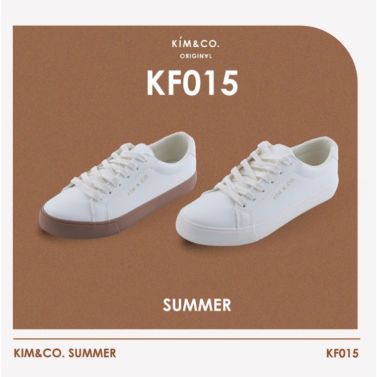 KIM&CO. Summer(KF015W) รองเท้ากันน้ำ แฟชั่นผู้หญิงหนัง PU กันน้ำ สไตล์มินิมอล บิดงอได้ 180 องศา