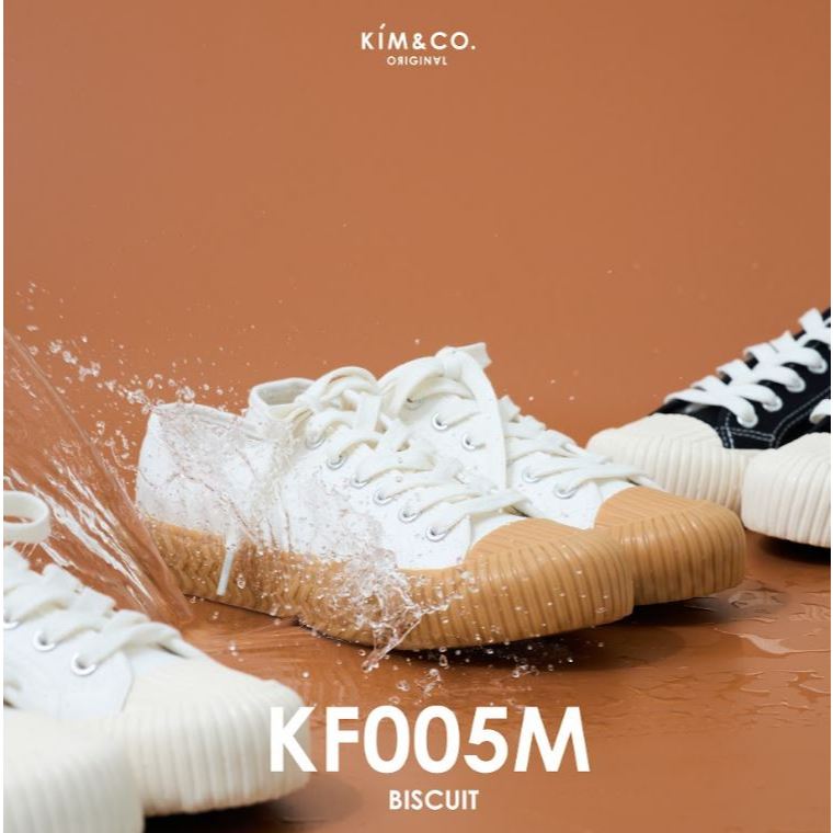 รองเท้าผ้าใบ KIM&CO. Biscuit กันน้ำ พื้นนุ่ม ใส่สบาย สไตล์มินิมอล
