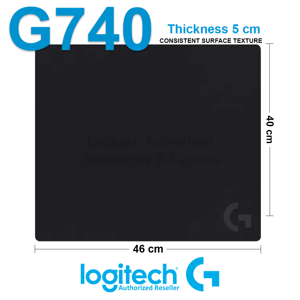 Logitech G740 Large Thick Cloth Gaming Mouse Pad - แผ่นรองเมาส์เกมมิ่ง ( เม้าส์แพด )