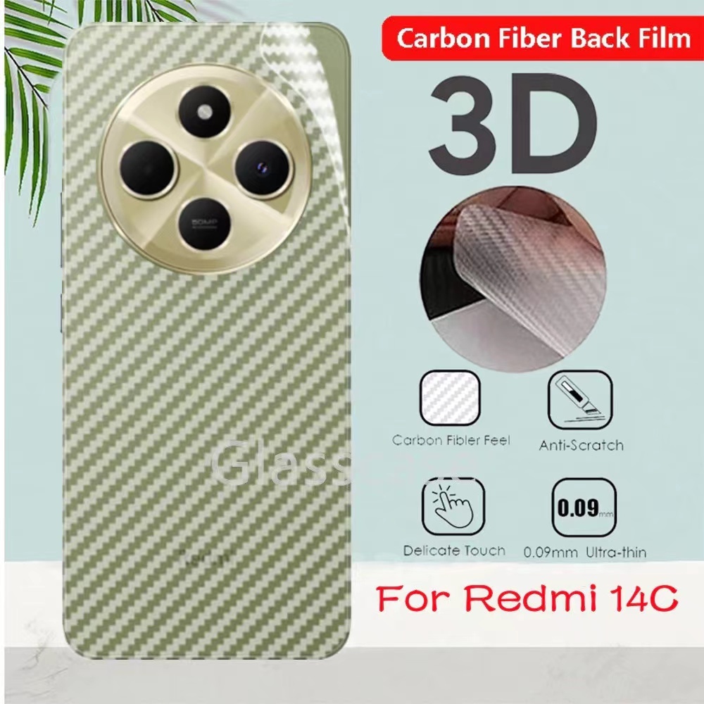 Poco C75/redmi 14Cตรงรุ่น(พร้อมส่งในไทย)ฟิล์มหลังเคฟล่าXiaomi Redmi 14C