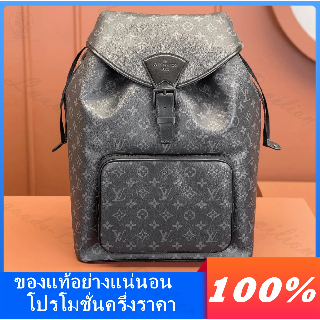 👜Louis Vuitton คลาสสิก ผู้ชาย MONTSOURIS กระเป๋าเป้ ของแท้💯