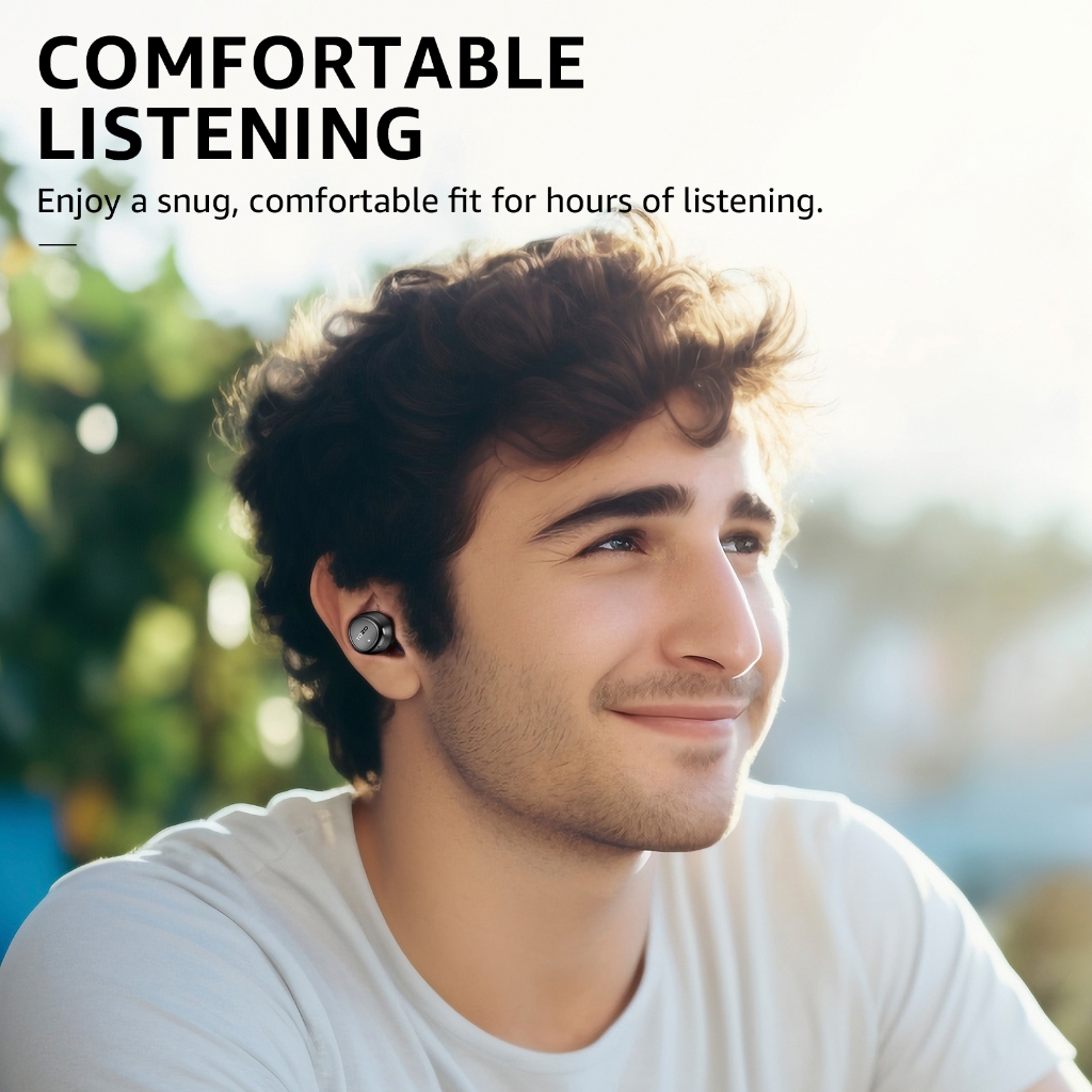 [ประกันศูนย์ไทย] TOZO Agile Solo หูฟังบลูทูธ หูฟังไร้สาย หูฟังอินเอีย เสียงใส Bluetooth 5.3 แบต 7ชม/ชาร์จ IPX4 Game Mode