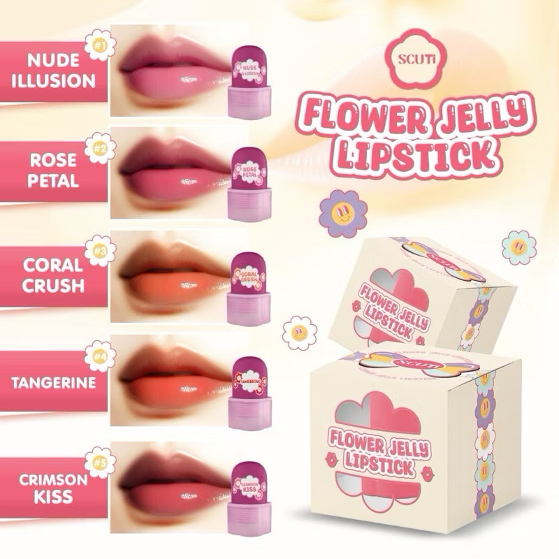 ❗️Scuti Flower Jelly Lipstick 5สี❗️